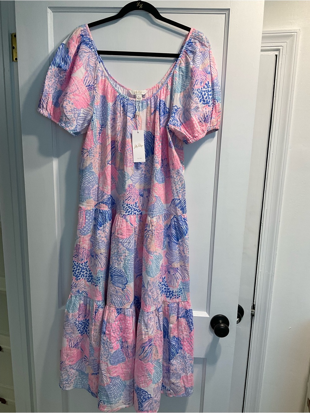 Lilly Pulitzer New with tags Women’s Pink & Blue Tiered Summer Dress